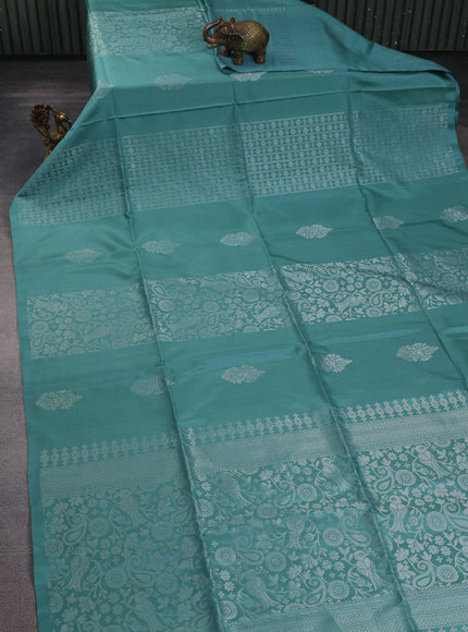 Sea Green Soft Silk Saree