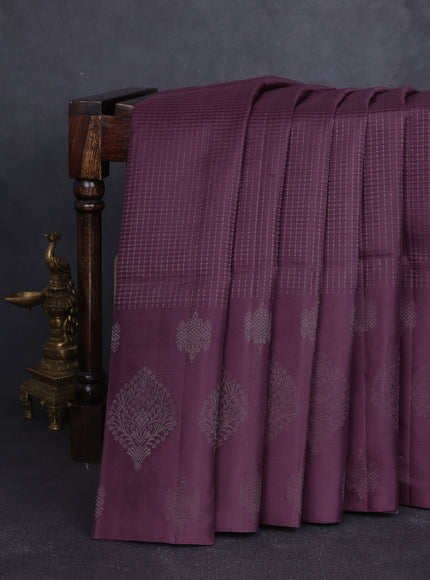 Dark Levender Soft Silk Saree