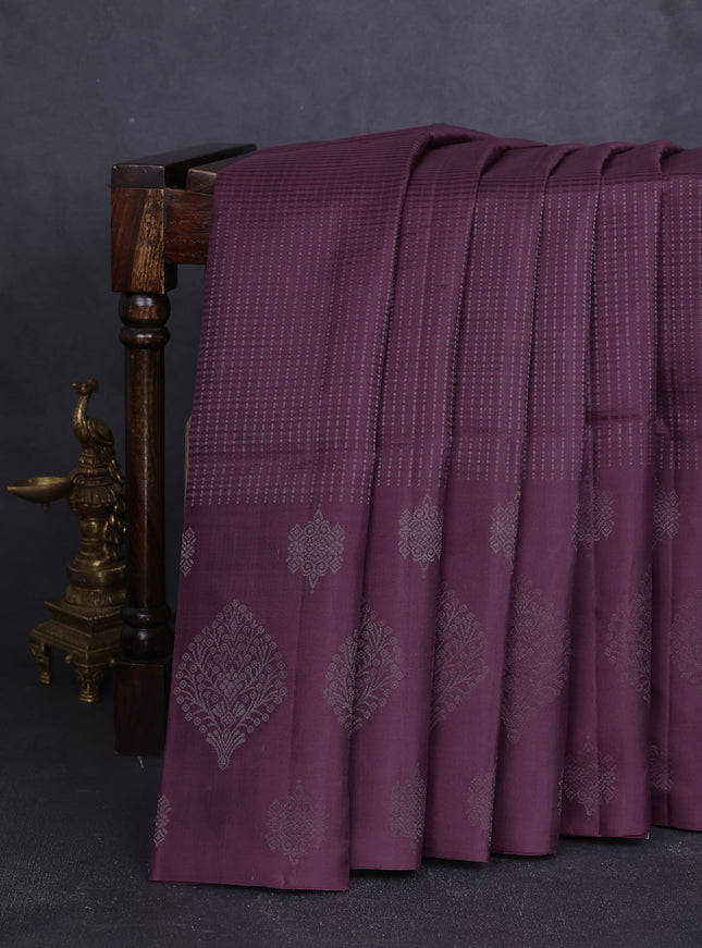 Dark Levender Soft Silk Saree