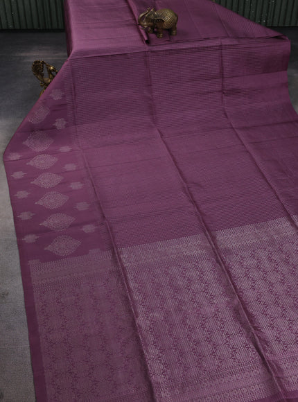 Dark Levender Soft Silk Saree