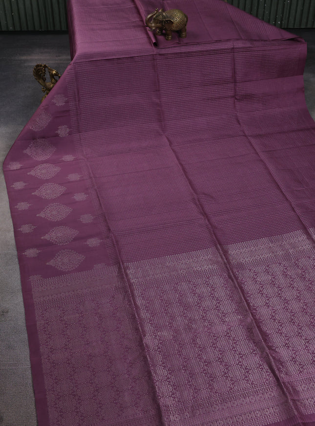Dark Levender Soft Silk Saree