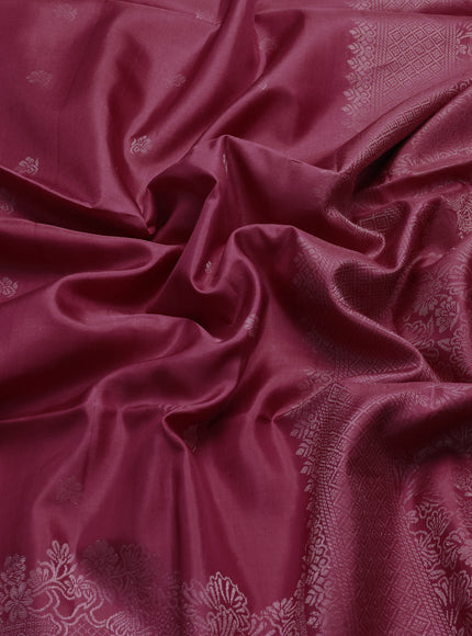 Dark Magenta Soft Silk Saree