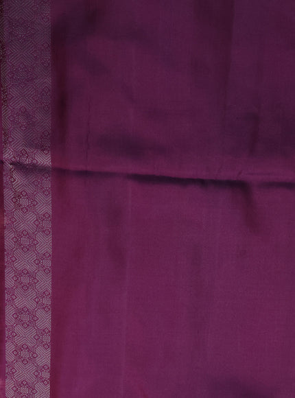 Dark Brown-Purple Soft Silk Saree