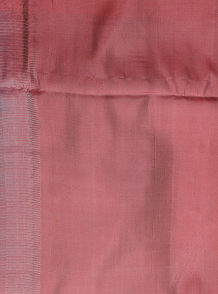 Sea Green-Peach Soft Silk Saree