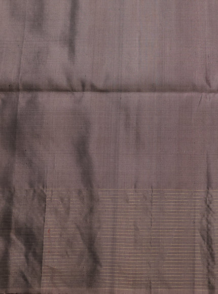 Maroon-Grey Soft Silk Saree