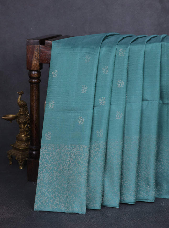 Sea Green Soft Silk Saree