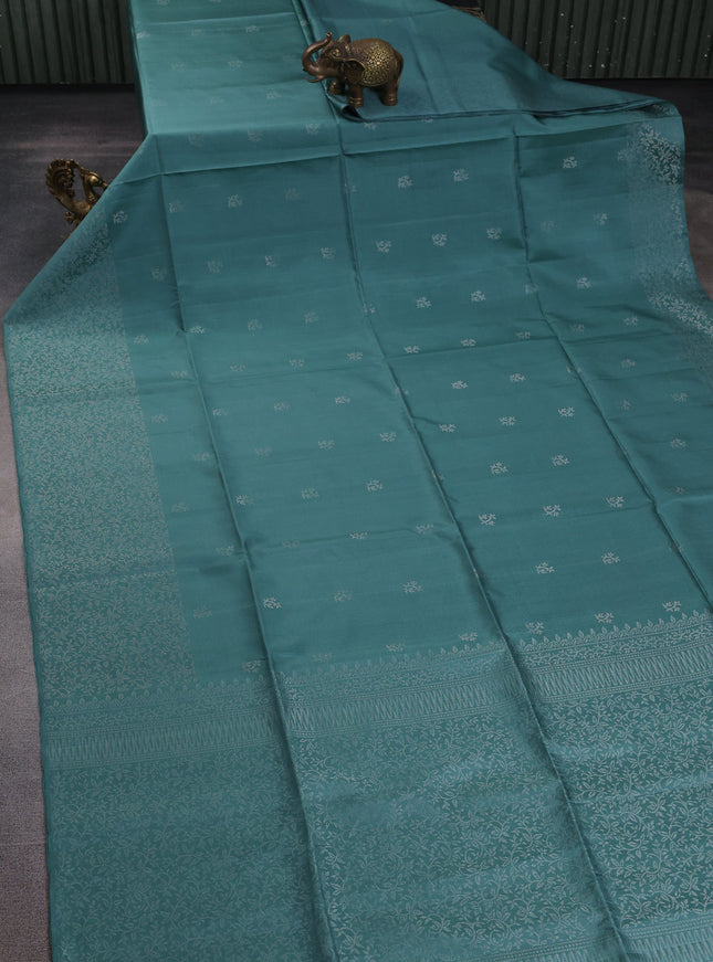 Sea Green Soft Silk Saree