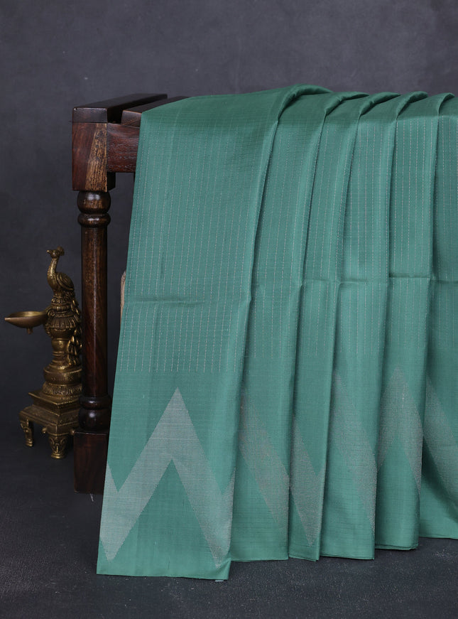 Sea Green Soft Silk Saree