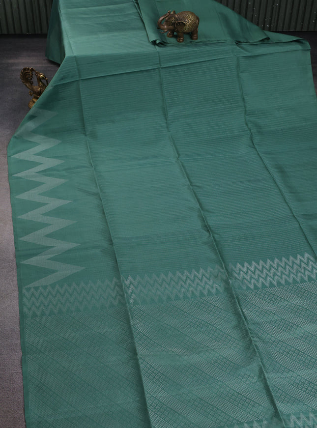 Sea Green Soft Silk Saree