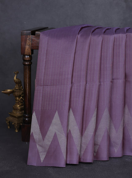 Dark Lavender Soft Silk Saree