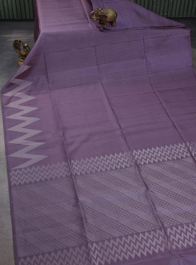 Dark Lavender Soft Silk Saree