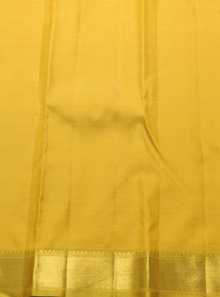 Ferozi - Mustard Yellow Pure Kanchipuram Silk Saree