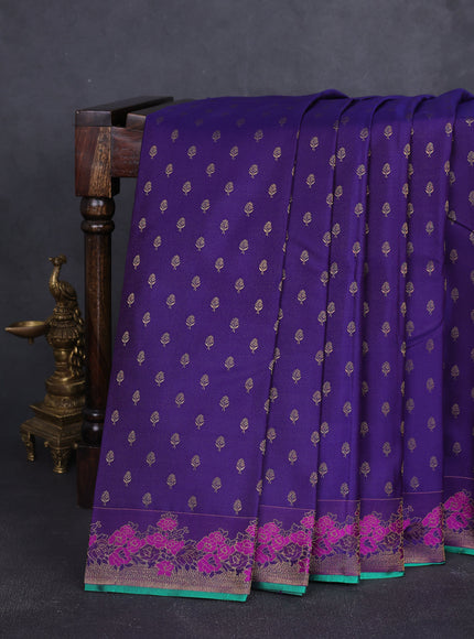 Violet Kanchipuram Pure Silk Saree