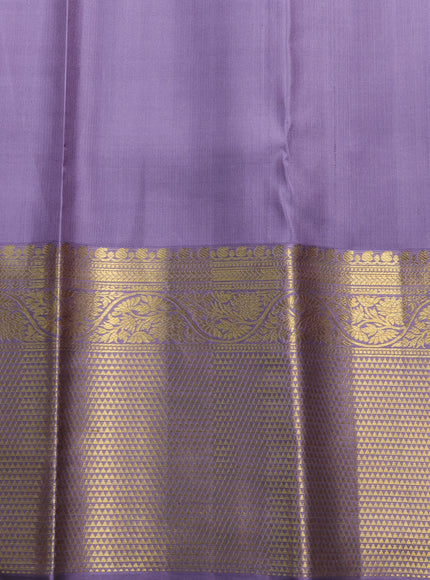 Pastel Lavender Kanchipuram Pure Silk Saree