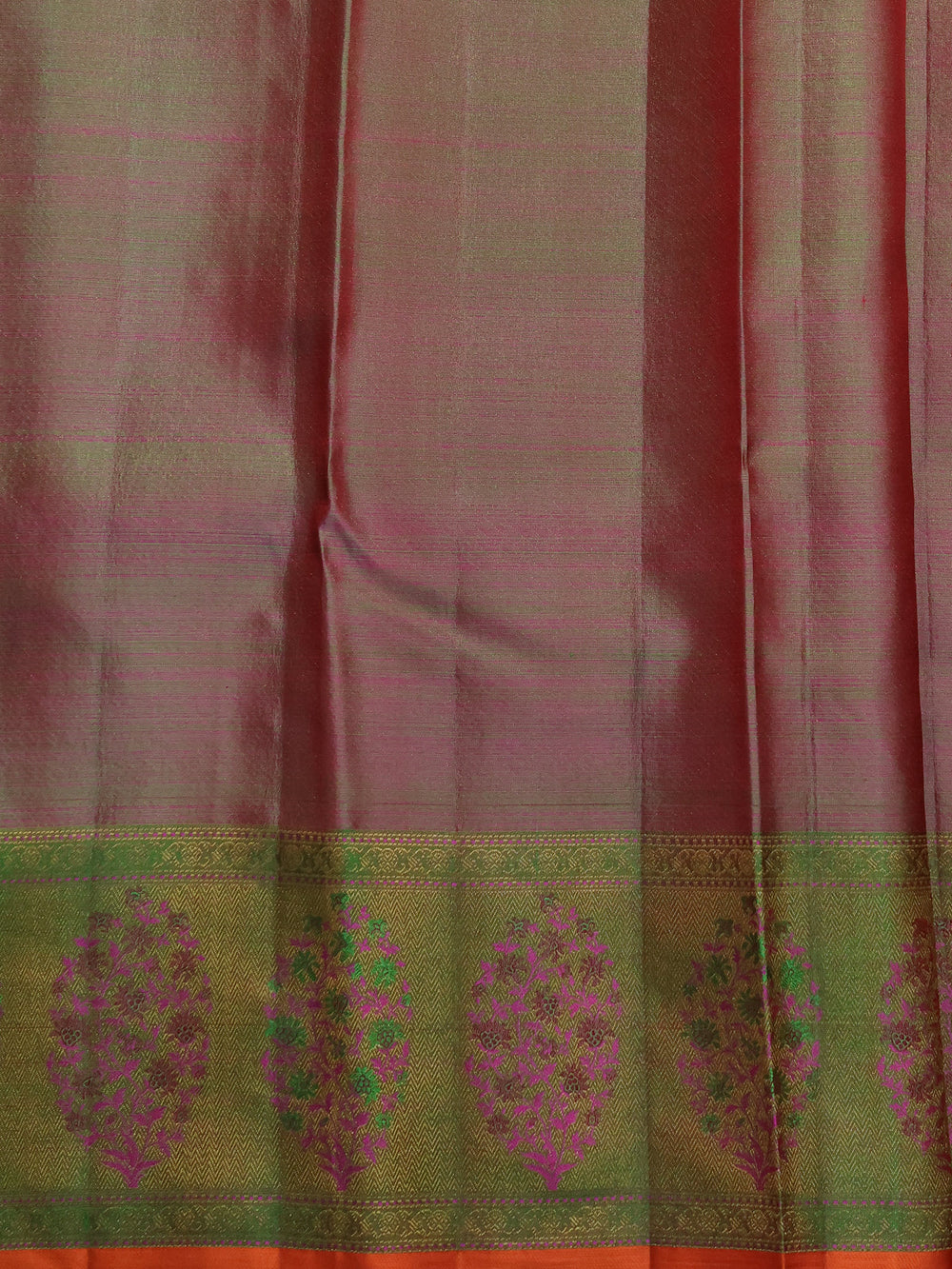 Red -Green Kanchipuram Pure Silk Saree