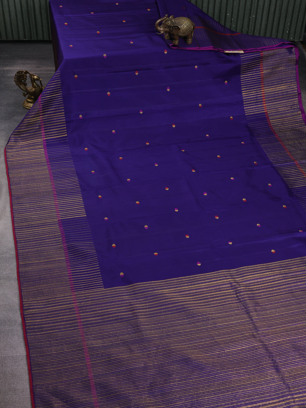 Blue Pure Kanchipuram Silk Saree