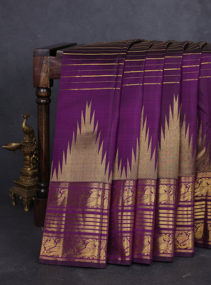 Purple Pure Kanchipuram Silk Saree