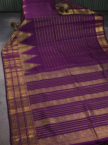 Purple Pure Kanchipuram Silk Saree