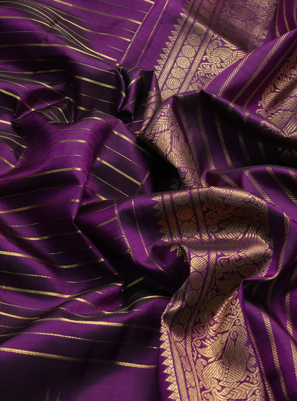 Purple Pure Kanchipuram Silk Saree