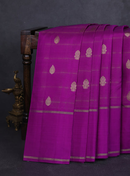 Purple Pure  Kanchipuram Silk Saree