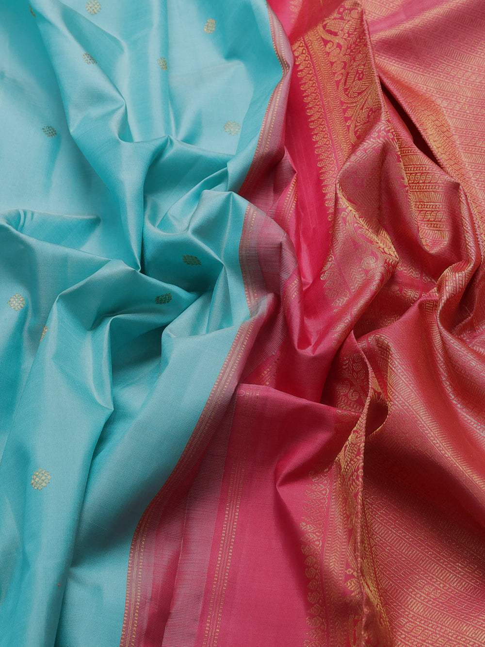 Ferozi - Pink Pure Kanchipuram Silk Saree