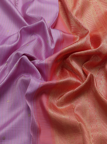 Lilac - Pink Pure Kanchipuram Silk Saree