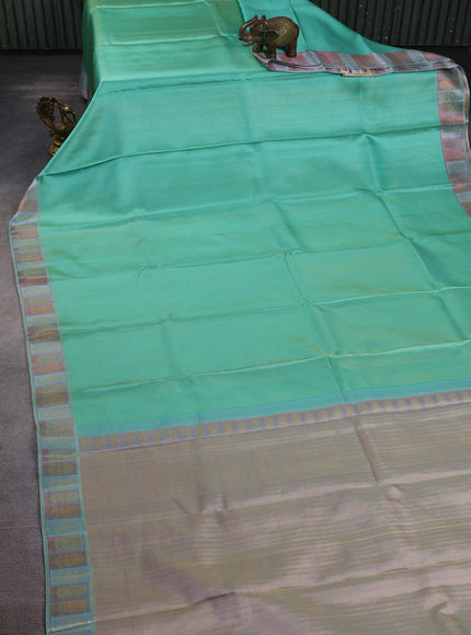 Teal Green Kanchipuram Pure Silk Saree