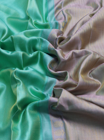 Teal Green Kanchipuram Pure Silk Saree