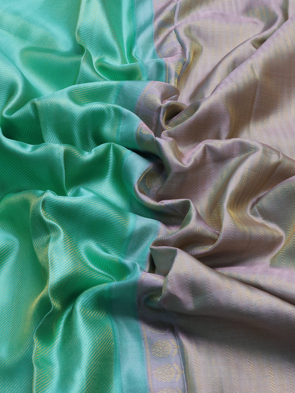 Teal Green Kanchipuram Pure Silk Saree