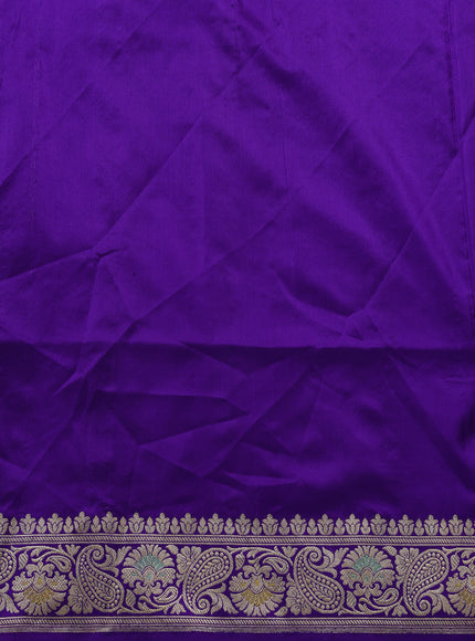 Violet Banarasi Kadwa Silk Saree