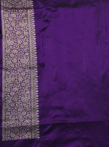 Violet Banarasi Kadwa Silk Saree