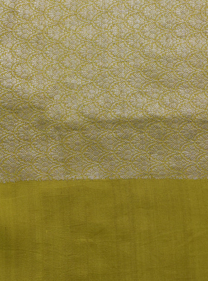Mehendi Green Banarasi Tussar Silk Saree