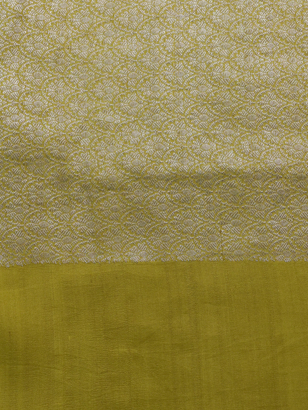 Mehendi Green Banarasi Tussar Silk Saree