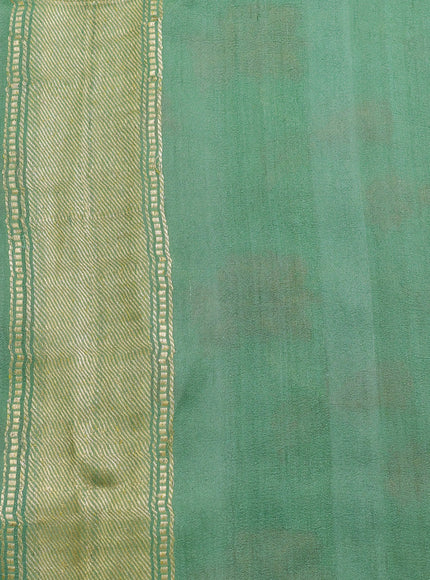 Green Banarasi Tussar Silk Saree