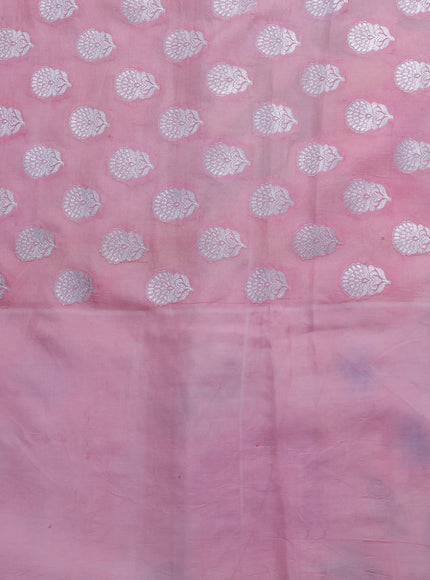 Lavender-Beige Banarasi Tussar Silk Saree