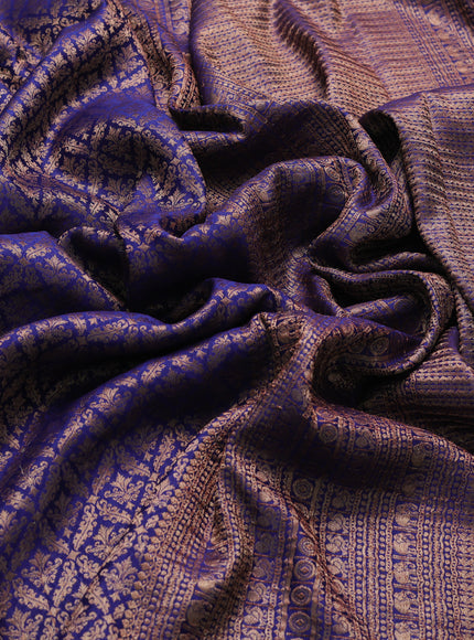 Blue Banarasi Crepe Saree