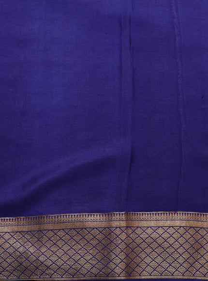 Blue Banarasi Crepe Saree