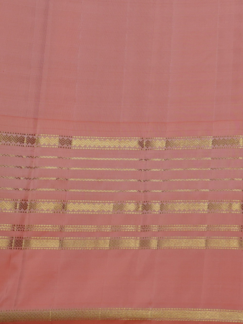 Peach -Pale Orange Pure Kanchipuram Silk Saree
