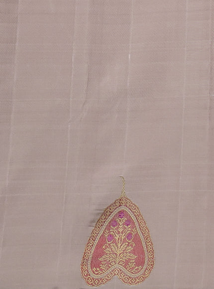 Red - Beige Pure Kanchipuram Silk Saree