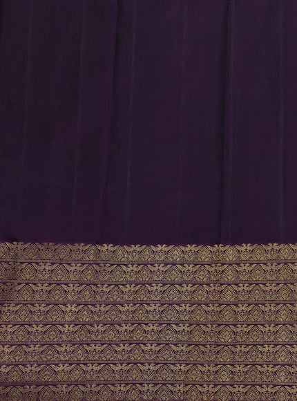 Light Blue - Purple Pure Kanchipuram Silk Saree