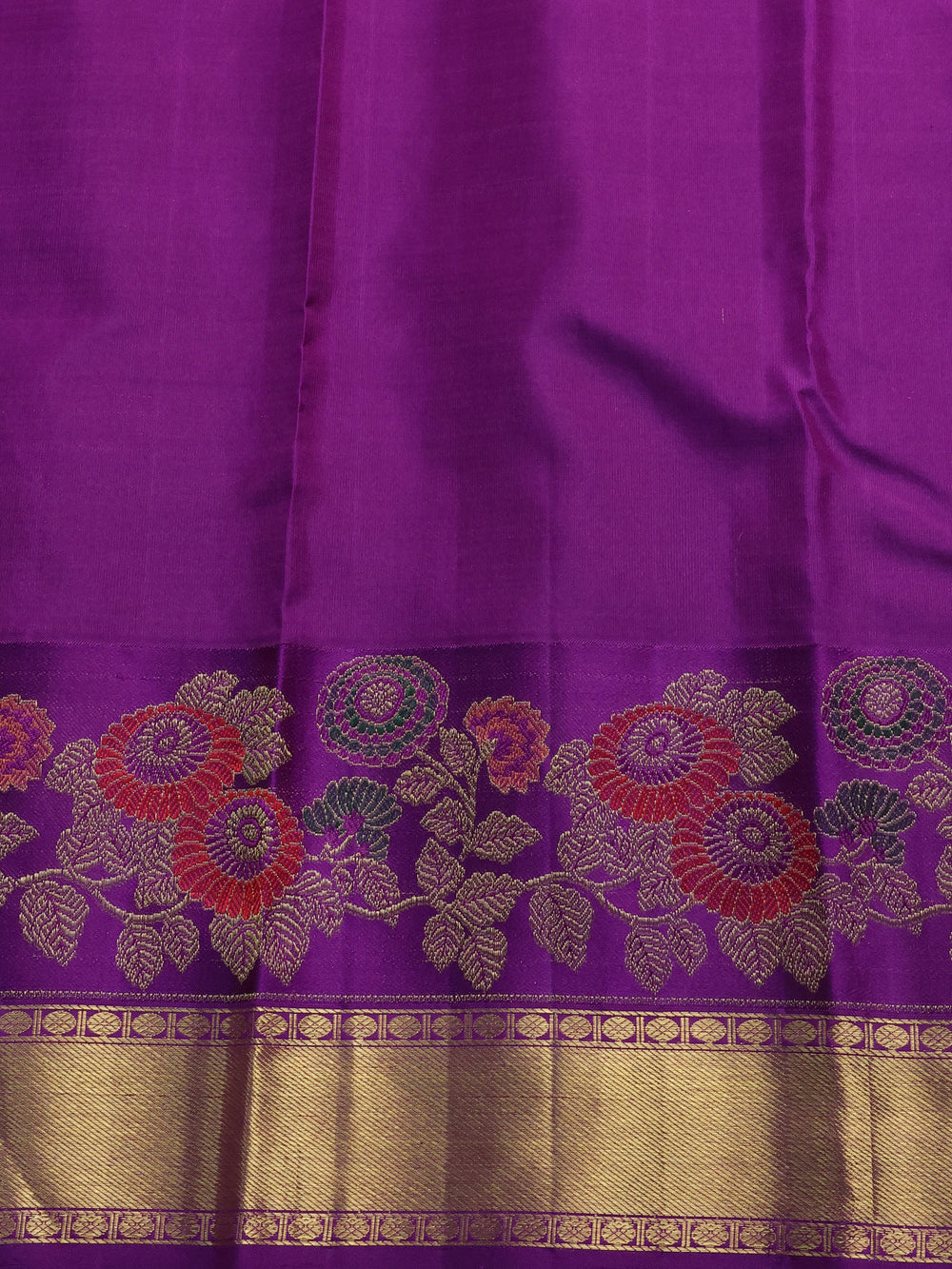 Teal Green -Purple Pure Kanchipuram Silk Saree