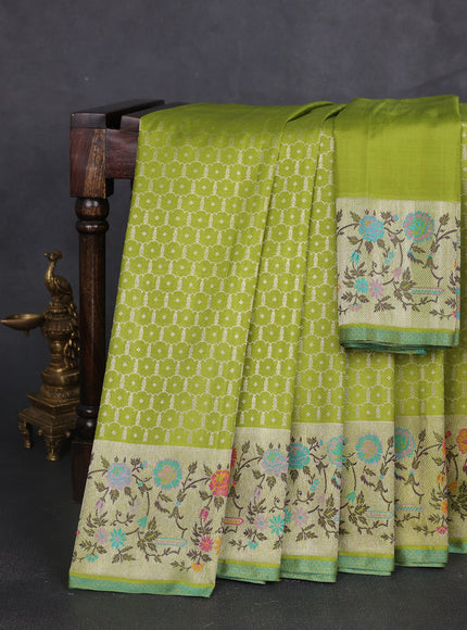 Mehendi Green Pure Kanchipuram Silk Saree