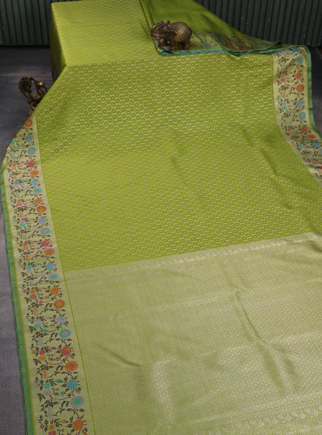 Mehendi Green Pure Kanchipuram Silk Saree