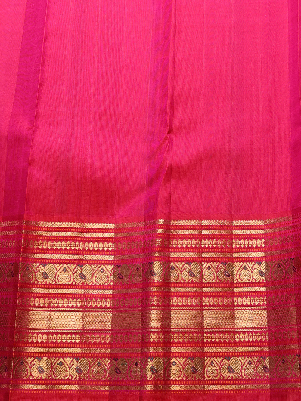 Pista Green - Red Pure Kanchipuram Silk Saree