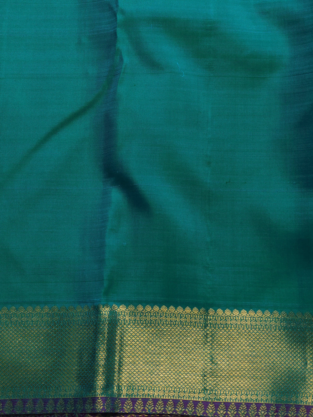 Teal Green Pure Kanchipuram Silk Saree