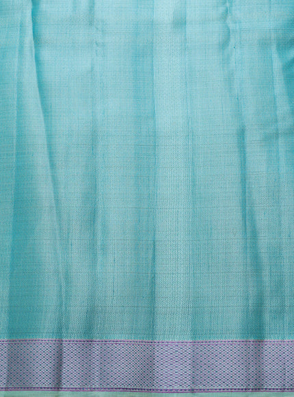 Sea Green Pure Kanchipuram Silk Saree