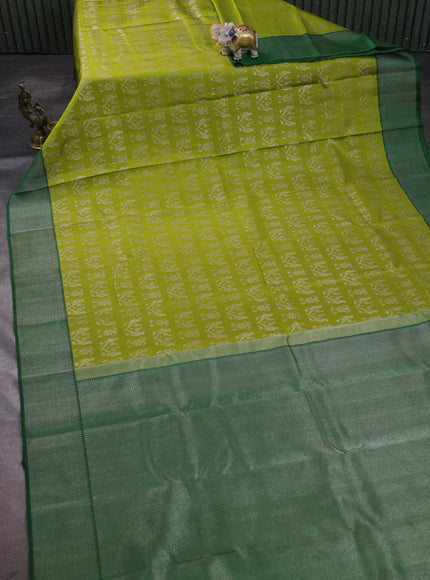 Lime -Green Pure Kanchipuram Silk Saree