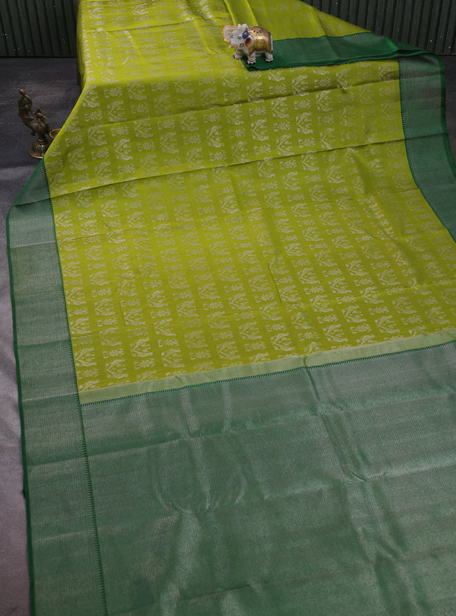 Lime -Green Pure Kanchipuram Silk Saree