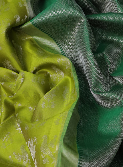 Lime -Green Pure Kanchipuram Silk Saree