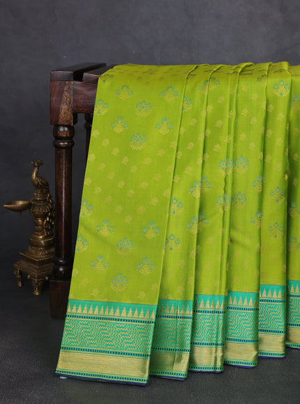 Lime -Emerald Pure Kanchipuram Silk Saree